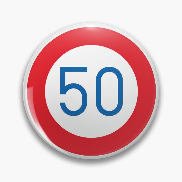 Item preview, Speed Limit 50 Kph Road Sign designed and sold by NeonNoirDesigns.