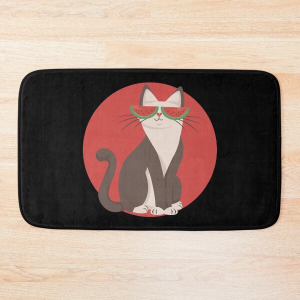 Item preview, Cat in watermelon glasses  designed and sold by Art-of-Rory.