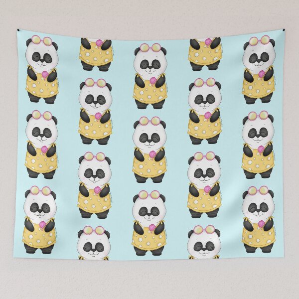 Item preview, Happy Cute Summer Panda designed and sold by PancakeAndLoaf.