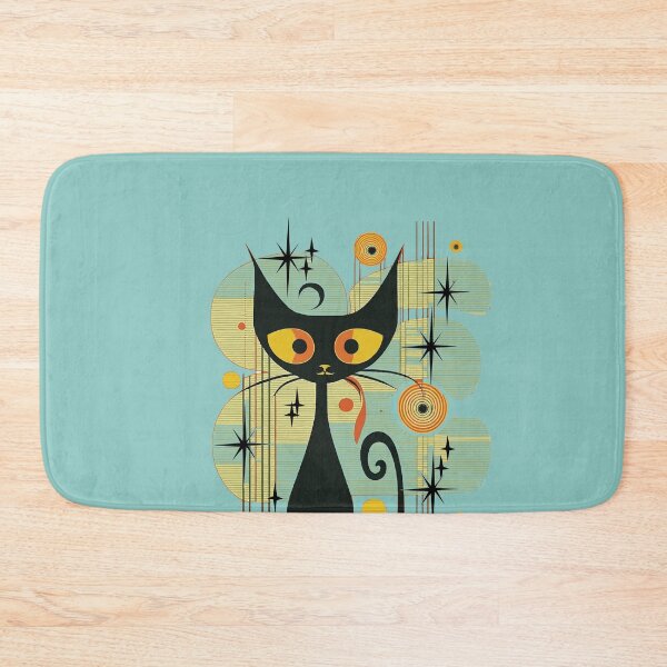 Item preview, Mid Century Modern Atomic Cat, Retro Black Cat, MCM cat designed and sold by BrightStreet.