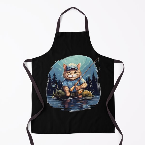 Item preview, Cat On Fish Cat Fisherman designed and sold by ArtFromBeyond.