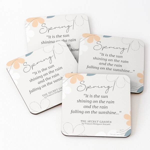 Item preview, Spring sun and rain - Quote from The Secret Garden by Frances Hodgson Burnett designed and sold by Vintage-TM.