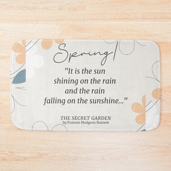 Item preview, Spring sun and rain - Quote from The Secret Garden by Frances Hodgson Burnett designed and sold by Vintage-TM.