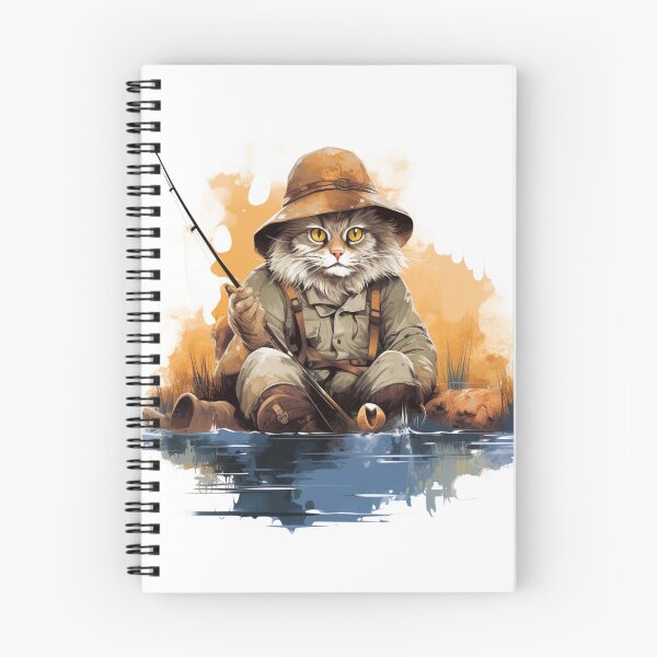 Item preview, Cat On Fish Cat Fisherman  designed and sold by ArtFromBeyond.