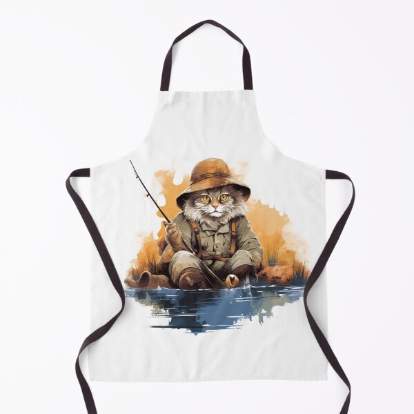 Item preview, Cat On Fish Cat Fisherman designed and sold by ArtFromBeyond.