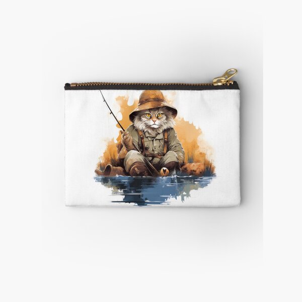 Item preview, Cat On Fish Cat Fisherman  designed and sold by ArtFromBeyond.