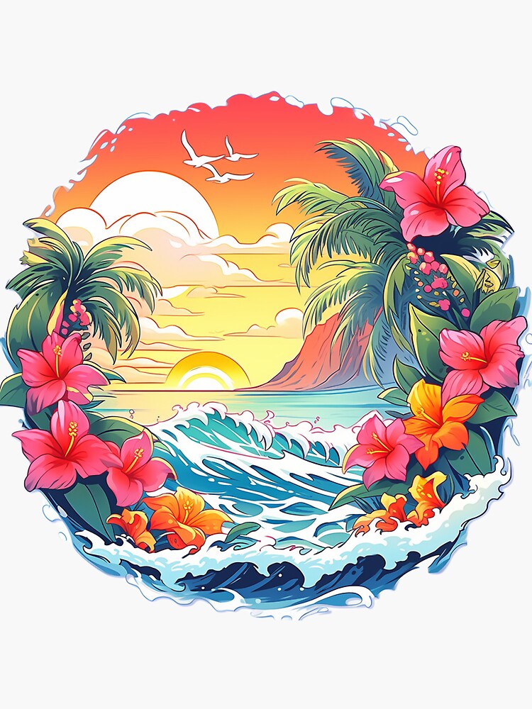 Classic floral pants hawaiian surf