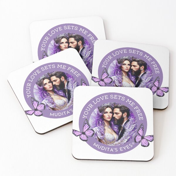 Item preview,  Romantic " Your love sets me free" Divine Angelic Soulmates Couple Sticker designed and sold by MuditasEyes.