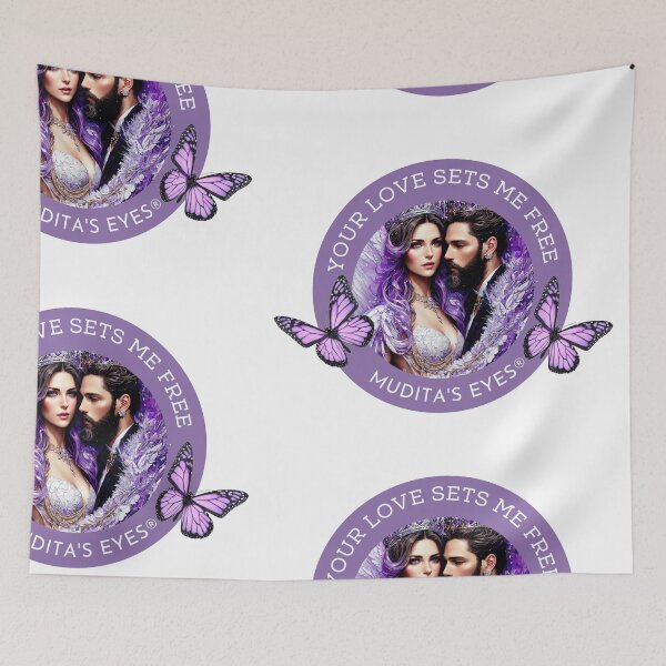 Item preview,  Romantic " Your love sets me free" Divine Angelic Soulmates Couple Sticker designed and sold by MuditasEyes.