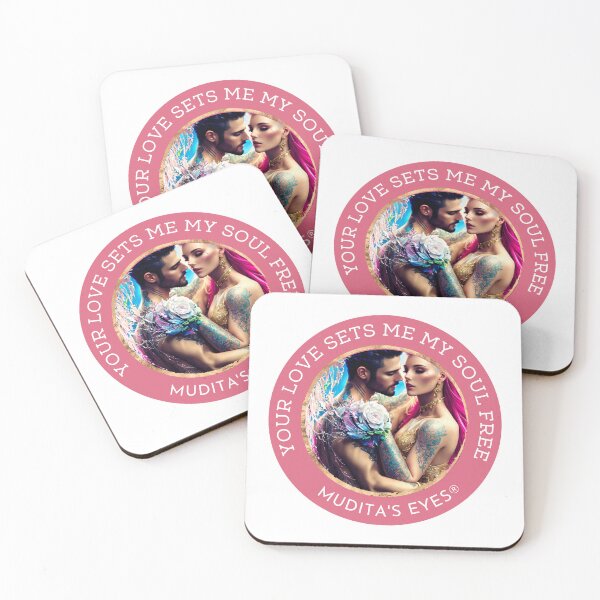 Item preview,  Romantic " Your love sets me free" Divine Soft Soulmates Couple Sticker designed and sold by MuditasEyes.