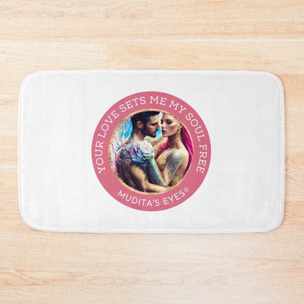 Item preview,  Romantic " Your love sets me free" Divine Soft Soulmates Couple Sticker designed and sold by MuditasEyes.
