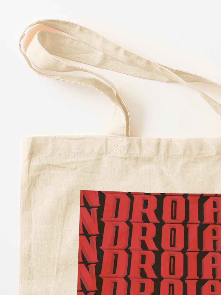 Thumbnail 3 of 5, Tote Bag, Droian Retro Horror Sci-fi Metroidvania Logo designed and sold by UGSstudios.