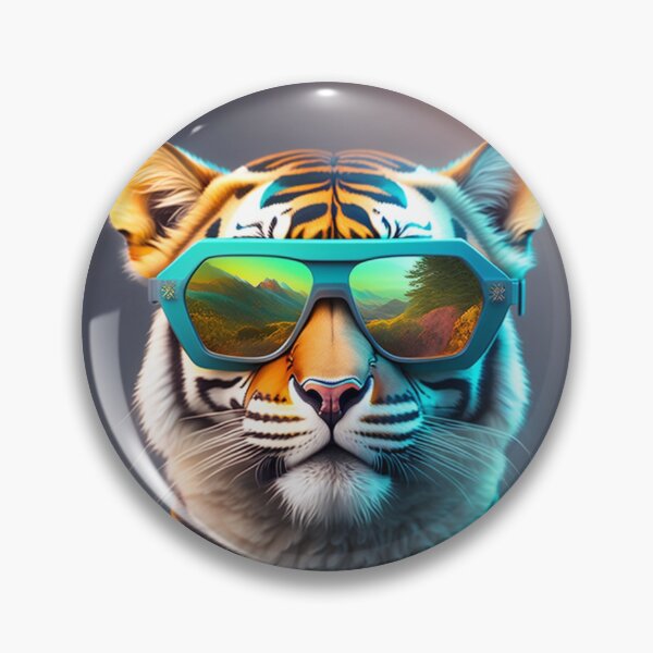 Item preview, The Cool Tiger with Sunglasses, Futuristic designed and sold by Magical-bear.