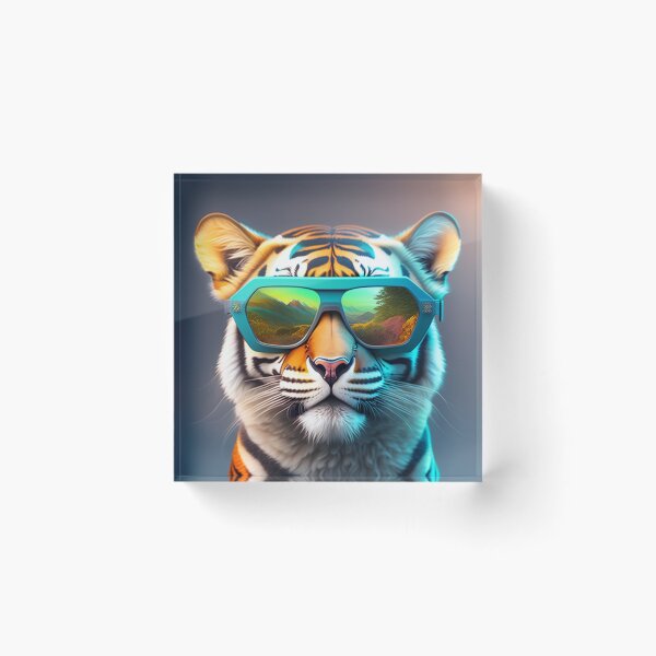 Item preview, The Cool Tiger with Sunglasses, Futuristic designed and sold by Magical-bear.