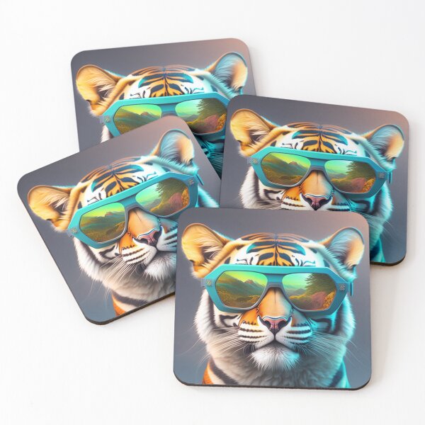 Item preview, The Cool Tiger with Sunglasses, Futuristic designed and sold by Magical-bear.