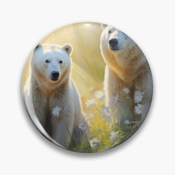 Item preview, Ursos polares fofos em um jardim florido  designed and sold by Polistchuk.