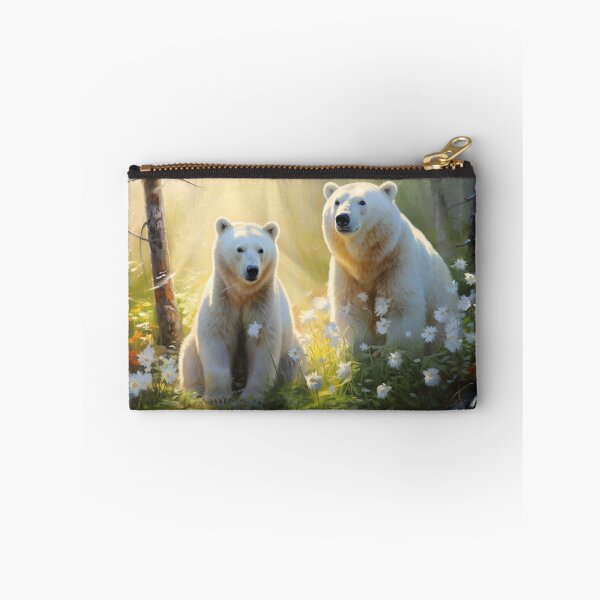 Item preview, Ursos polares fofos em um jardim florido  designed and sold by Polistchuk.
