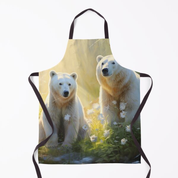 Item preview, Ursos polares fofos em um jardim florido  designed and sold by Polistchuk.
