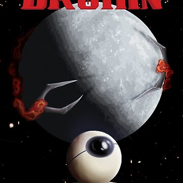 Artwork thumbnail, Droian The Indie Game - Retro Sci-fi Horror Metroidvania Poster by UGSstudios