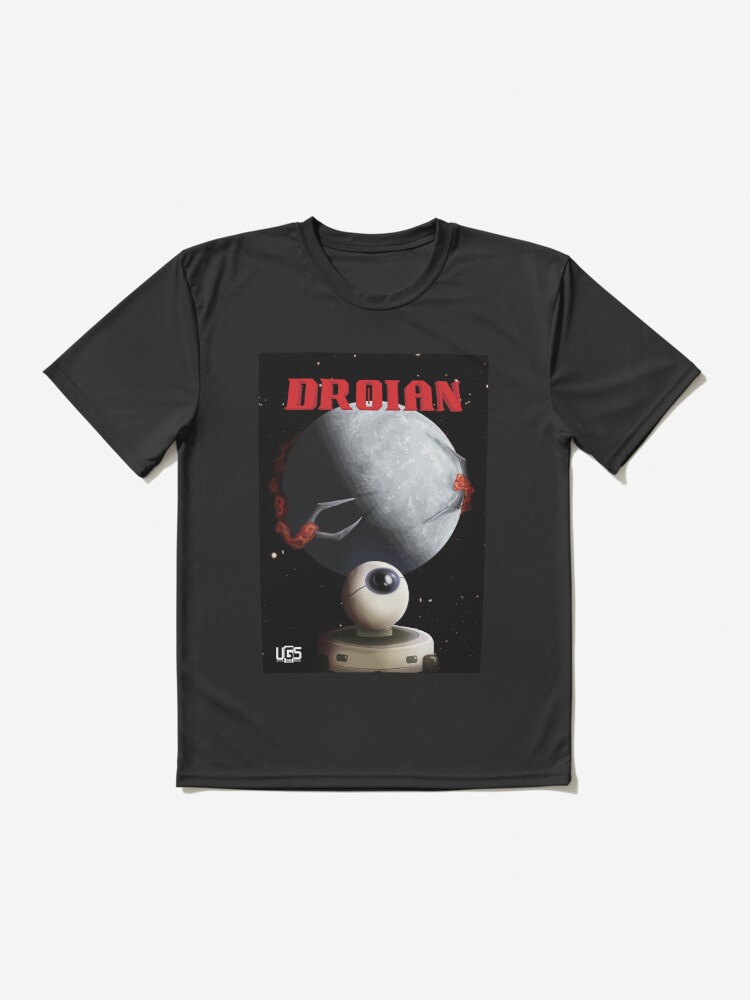 Thumbnail 2 of 7, Active T-Shirt, Droian The Indie Game - Retro Sci-fi Horror Metroidvania Poster designed and sold by UGSstudios.