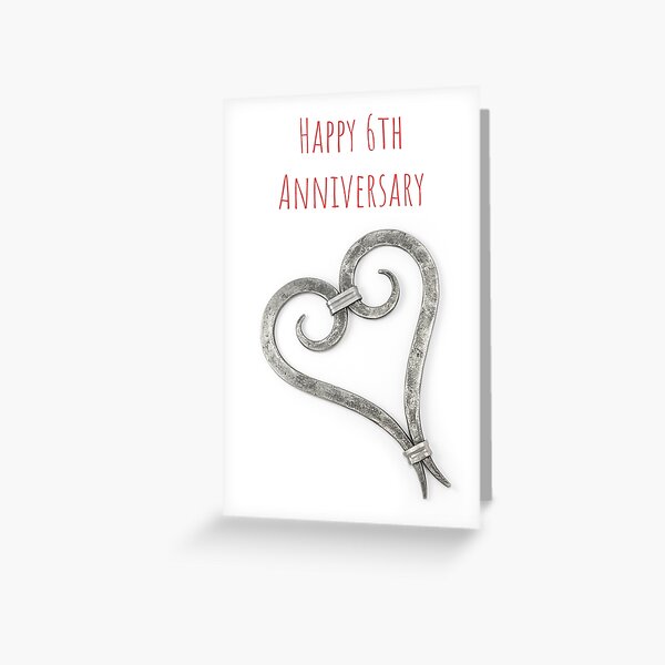 6th Anniversary Card,iron Wedding Anniversary,6th Handmade  Card,personalised Card Husband,wife,couple,6th Anniversary Gift,romantic  Rose 