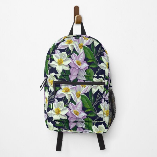 Item preview, White and Lilac Gardenias with Yellow centers designed and sold by MaxnGeorge.