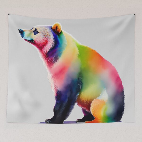 Item preview, Rainbow Sitting Bear designed and sold by Magical-bear.