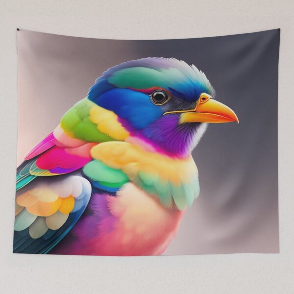 Item preview, Rainbow Watercolour Love Bird designed and sold by Magical-bear.