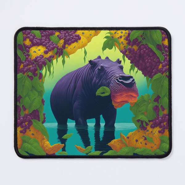 Item preview, Grandeza revelada: el majestuoso hipopótamo en Brushstroke Harmony designed and sold by AmazingLab.
