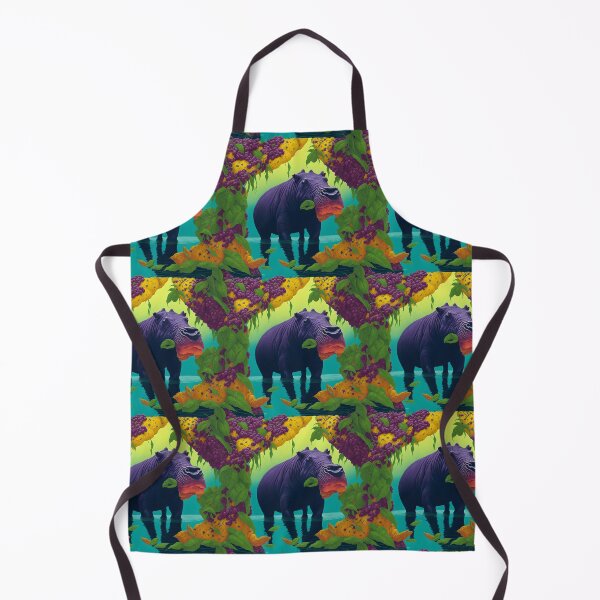 Item preview, Grandeur Unveiled: The Majestic Hippopotamus in Brushstroke Harmony designed and sold by AmazingLab.