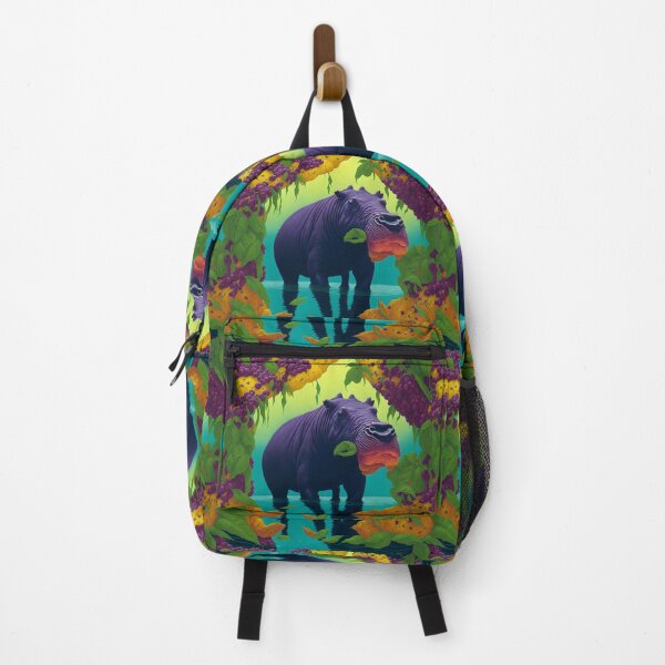 Item preview, Grandeur Unveiled: The Majestic Hippopotamus in Brushstroke Harmony designed and sold by AmazingLab.