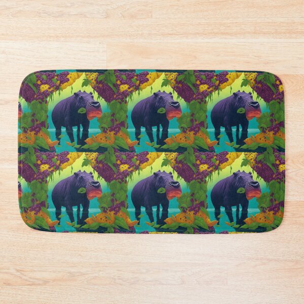 Item preview, Grandeur Unveiled: The Majestic Hippopotamus in Brushstroke Harmony designed and sold by AmazingLab.