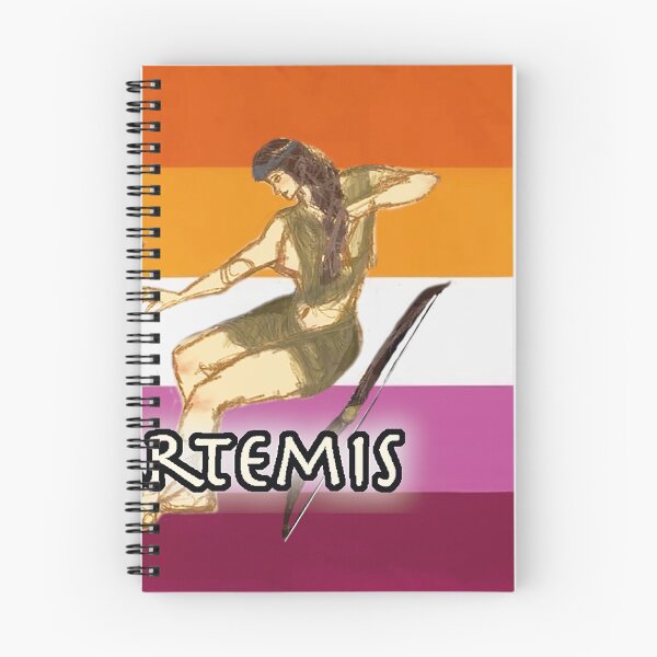 Item preview, Artemisa con bandera lesbiana al atardecer designed and sold by TheColorCastle.