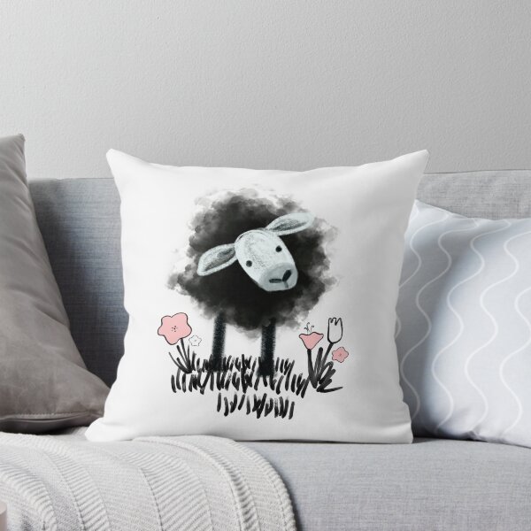 Item preview, Black Sheep in Peachy-Pink Pasture designed and sold by Christine Philbrick.
