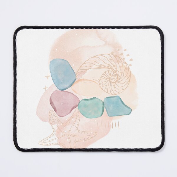 Item preview, pastel colors, seashells and colored stones designed and sold by FeyzaAydin.