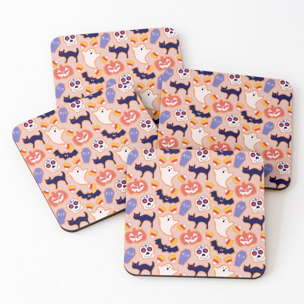 Item preview, Pink Halloween Cookie Pattern designed and sold by beestonestudio.
