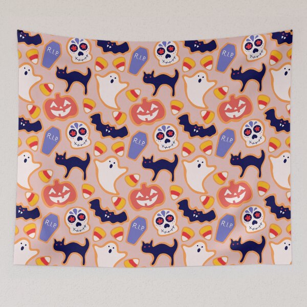Item preview, Pink Halloween Cookie Pattern designed and sold by beestonestudio.