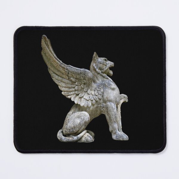 Item preview, Winged lion stone statue designed and sold by Susan Gallup.