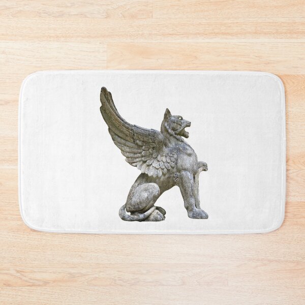 Item preview, Winged lion stone statue  designed and sold by Susan Gallup.
