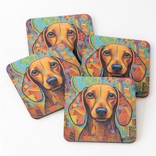 Item preview, Enchanting Dachshund Whimsy - Abstract Dog Art Print designed and sold by Art-Syndicate.