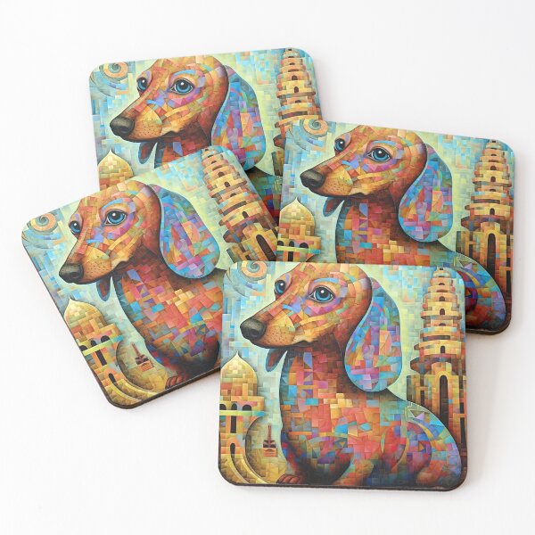 Item preview, Simply Cute Dachshund Delight - Abstract Dog Art Print designed and sold by Art-Syndicate.