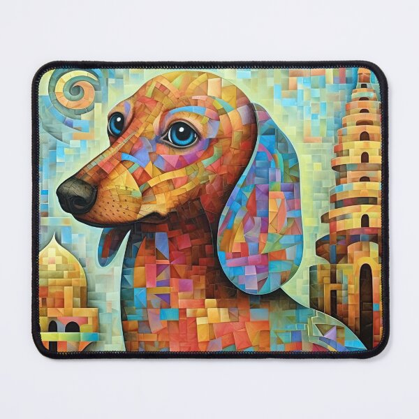 Item preview, Simply Cute Dachshund Delight - Abstract Dog Art Print designed and sold by Art-Syndicate.