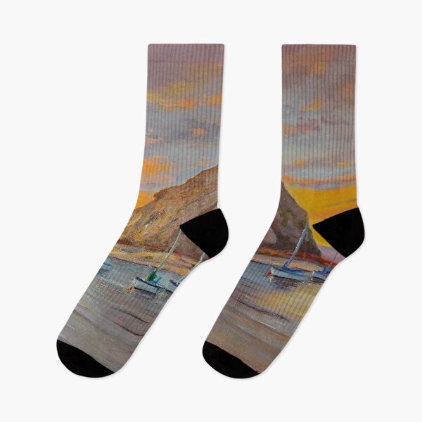 Item preview, SUNSET AT MORRO ROCK designed and sold by Michael Rock Art.