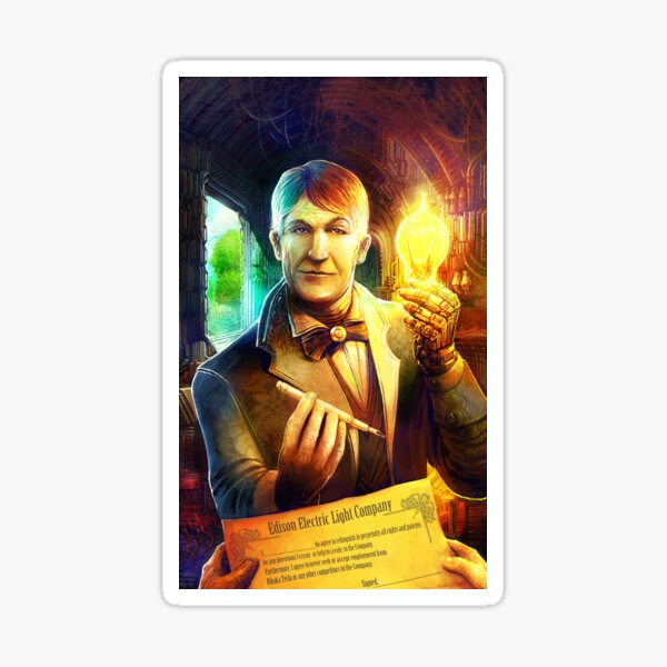 Steampunk Edison Sticker