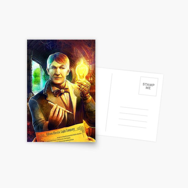 Steampunk Edison Postcard