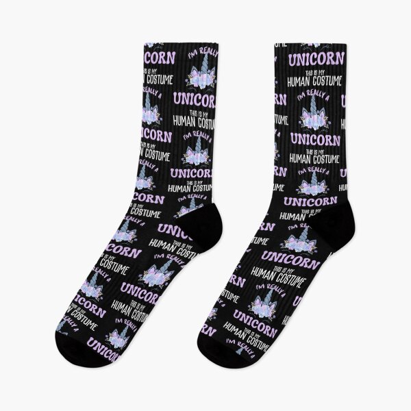 Item preview, This is My Human Costume I'm Really a Unicorn Funny Halloween designed and sold by BunBuntheDog-.