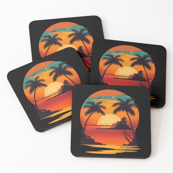 Item preview, Beach Sunset Scene designed and sold by TrickstersTrove.