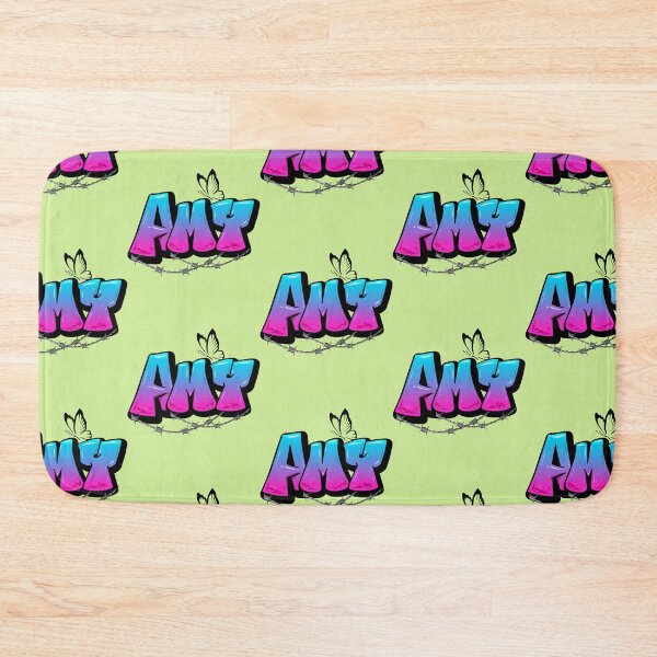Item preview, AMY Name Butterfly Barb Wire Blue Pink Thick Fonts designed and sold by BunBuntheDog-.