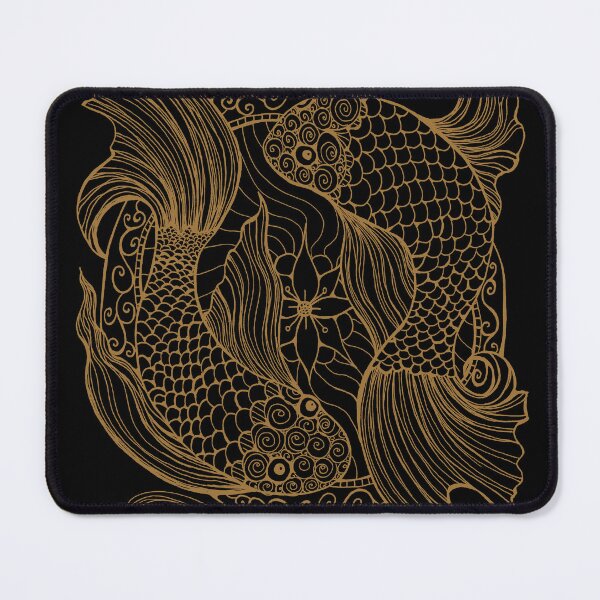 Item preview, Two Gold Koi Fish Swimming in a Pond designed and sold by heartsake.