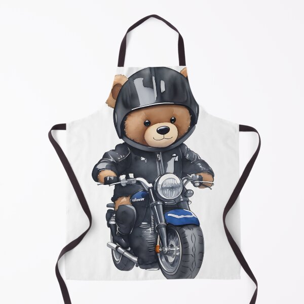 Item preview, Teddy bear riding a motorcycle designed and sold by Stellar  Threads.